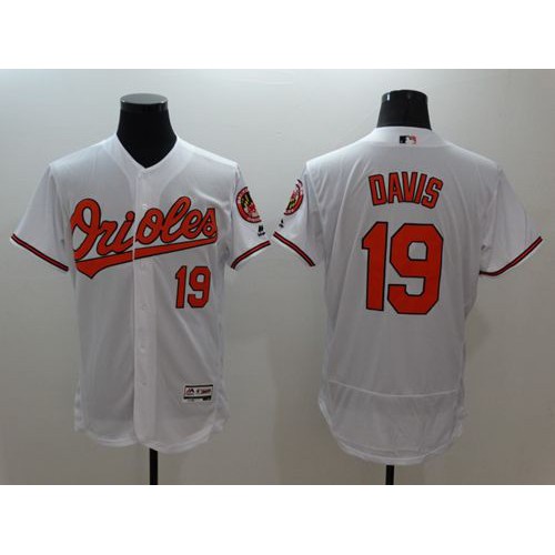 Baltimore Orioles #19 Chris Davis White Flexbase Authentic Collection Stitched Jersey Men's cheap jerseys for sale - CheapJerseys.Shop