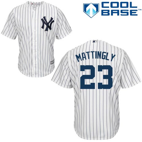 New York Yankees #23 Don Mattingly White Cool Base Stitched Youth Jersey Youth cheap jerseys for sale - CheapJerseys.Shop