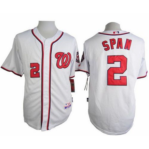 Washington Nationals #2 Denard Span White Cool Base Stitched Jersey Men's cheap jerseys for sale - CheapJerseys.Shop