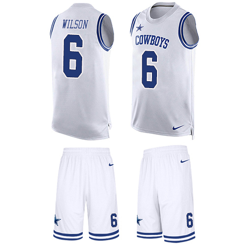 Cowboys #6 Donovan Wilson White Team Color Men's Stitched Limited Tank Top Suit Jersey cheap jerseys for sale - CheapJerseys.Shop