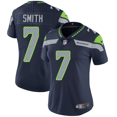 Seahawks #7 Geno Smith Steel Blue Team Color Women's Stitched Vapor Untouchable Limited Jersey cheap jerseys for sale - CheapJerseys.Shop