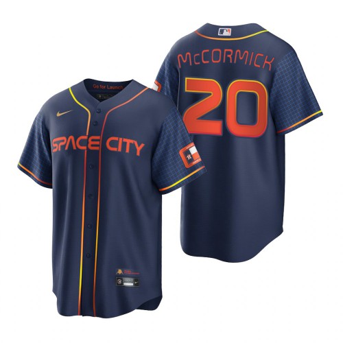 Houston Houston Astros #20 Chas McCormick Navy Men's Game 2022 City Connect Jersey Men's cheap jerseys for sale - CheapJerseys.Shop