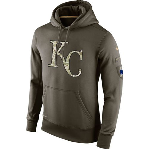 Men's Kansas City Royals Olive Salute To Service KO Performance Hoodie cheap jerseys for sale - CheapJerseys.Shop