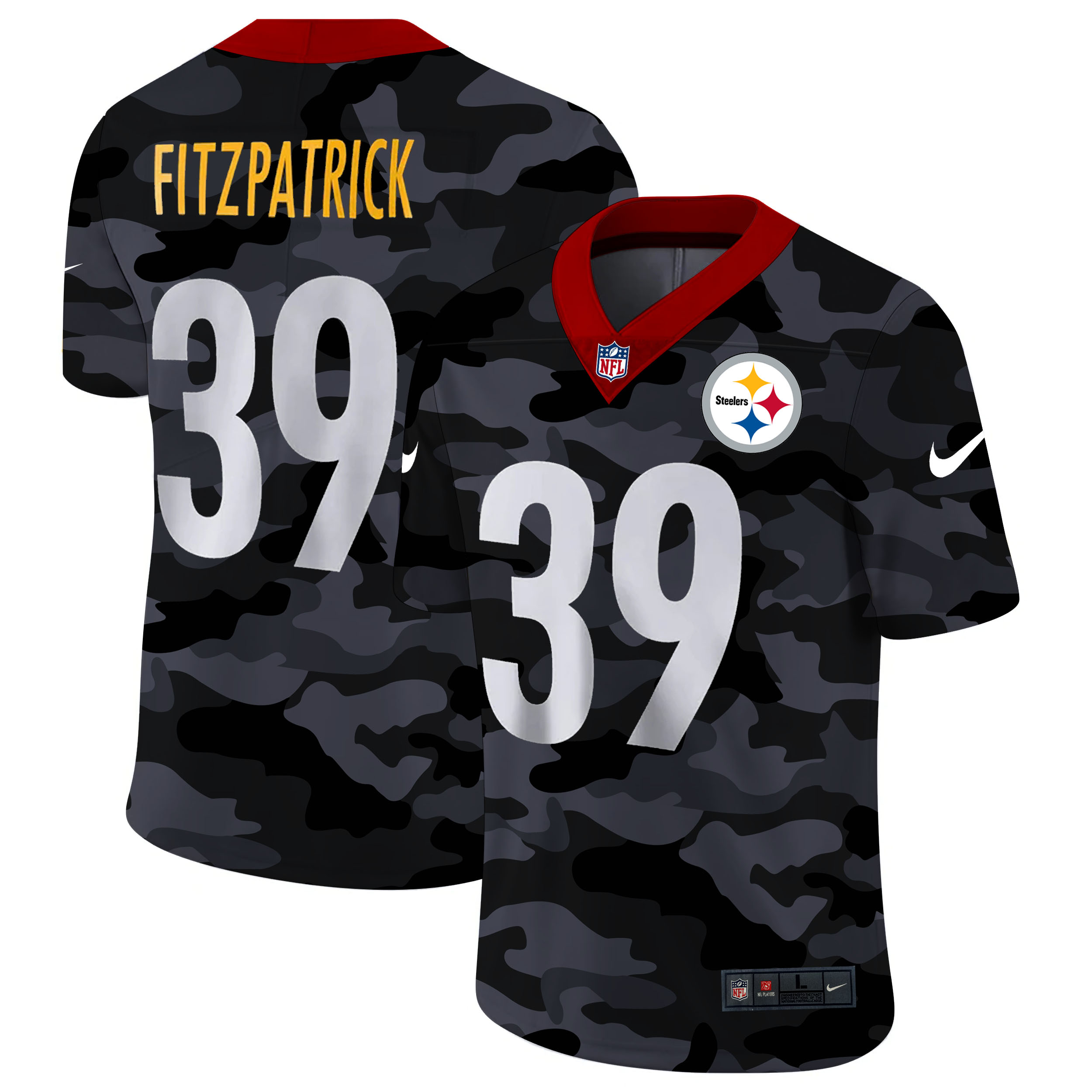 Pittsburgh Steelers #39 Minkah Fitzpatrick Men's 2020 Black CAMO Vapor Untouchable Limited Stitched Jersey cheap jerseys for sale - CheapJerseys.Shop