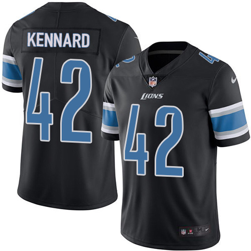 Detroit Lions #42 Devon Kennard Black Men's Stitched Limited Rush Jersey Men's cheap jerseys for sale - CheapJerseys.Shop