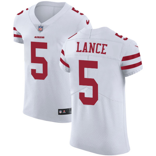 San Francisco 49ers #5 Trey Lance White Men's Stitched Vapor Untouchable Elite Jersey cheap jerseys for sale - CheapJerseys.Shop