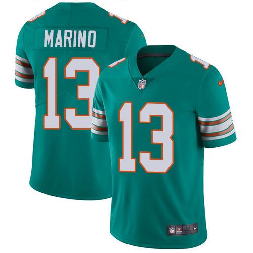 Dolphins #13 Dan Marino Aqua Green Alternate Youth Stitched Vapor Untouchable Limited Jersey cheap jerseys for sale - CheapJerseys.Shop