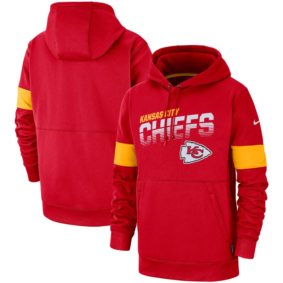 Kansas City Chiefs Sideline Team Logo Performance Pullover Hoodie Red cheap jerseys for sale - CheapJerseys.Shop
