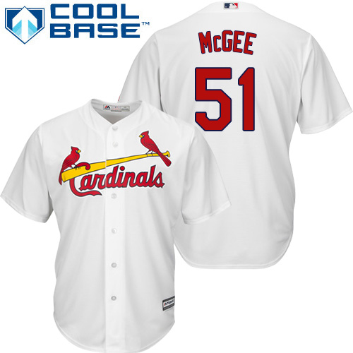 St.Louis Cardinals #51 Willie McGee White Cool Base Stitched Youth Jersey Youth cheap jerseys for sale - CheapJerseys.Shop
