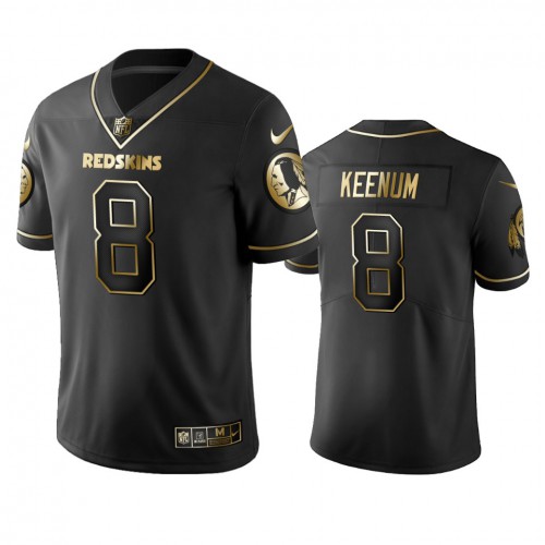 Washington Commanders #8 Case Keenum Men's Stitched Vapor Untouchable Limited Black Golden Jersey Men's cheap jerseys for sale - CheapJerseys.Shop