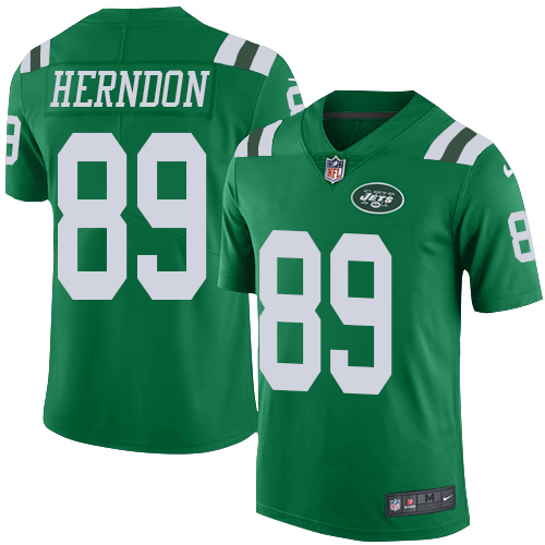 New York Jets #89 Chris Herndon Green Men's Stitched Limited Rush Jersey Men's cheap jerseys for sale - CheapJerseys.Shop