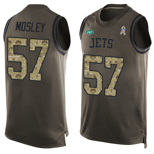 Jets #57 C.J. Mosley Martin Green Men's Stitched Limited Salute To Service Tank Top Jersey cheap jerseys for sale - CheapJerseys.Shop