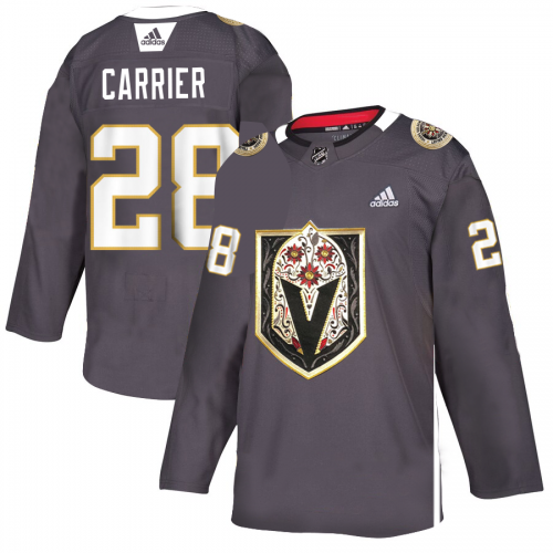 Vegas Golden Vegas Golden Knights #28 William Carrier Men's Grey Latino Heritage Night Stitched Jersey Men's cheap jerseys for sale - CheapJerseys.Shop