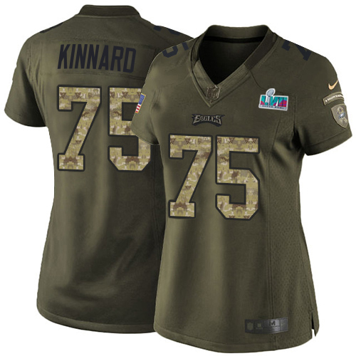 Chiefs #75 Darian Kinnard Green Super Bowl LVII Patch Women's Stitched Limited 2015 Salute To Service Jersey cheap jerseys for sale - CheapJerseys.Shop