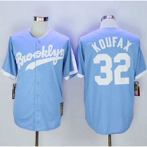 Mitchell And Ness Los Angeles Dodgers #32 Sandy Koufax Light Blue Throwback Stitched Jersey Men's cheap jerseys for sale - CheapJerseys.Shop