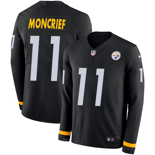 Pittsburgh Steelers #11 Donte Moncrief Black Team Color Men's Stitched Limited Therma Long Sleeve Jersey Men's cheap jerseys for sale - CheapJerseys.Shop
