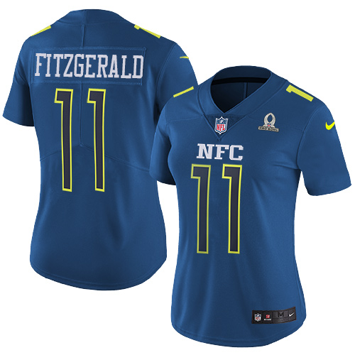 Cardinals #11 Larry Fitzgerald Navy Women's Stitched Limited NFC 2017 Pro Bowl Jersey cheap jerseys for sale - CheapJerseys.Shop