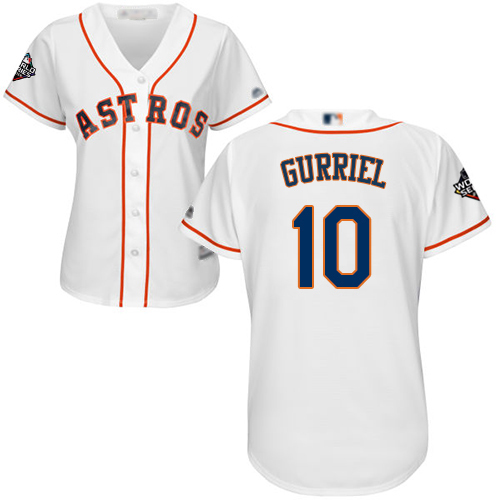 Houston Astros #10 Yuli Gurriel White Home 2019 World Series Bound Women's Stitched Jersey Womens cheap jerseys for sale - CheapJerseys.Shop