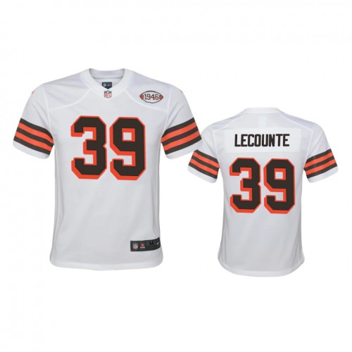 Youth Cleveland Browns #39 Richard Lecounte 1946 Collection Alternate Game Limited Jersey - White Youth cheap jerseys for sale - CheapJerseys.Shop
