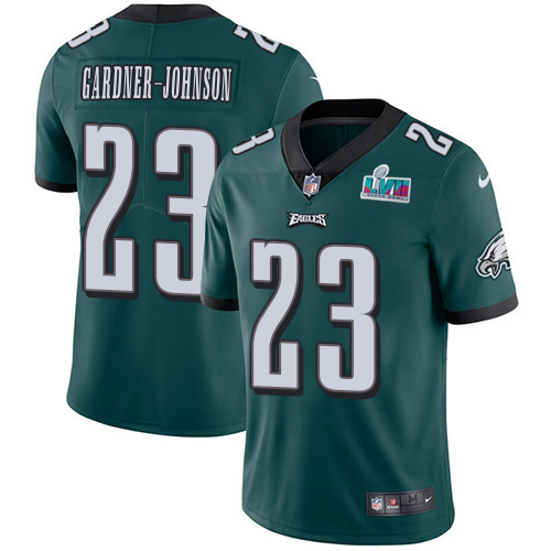 Eagles #23 C.J. Gardner-Johnson Green Team Color Super Bowl LVII Patch Youth Stitched Vapor Untouchable Limited Jersey cheap jerseys for sale - CheapJerseys.Shop