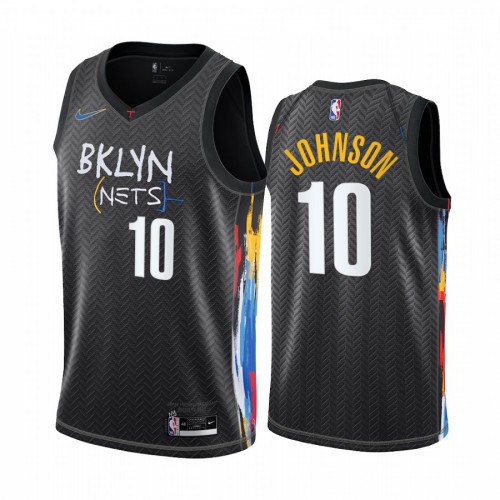 Brooklyn Nets #10 Tyler Johnson Black Youth Swingman 2020-21 City Edition Jersey Youth cheap jerseys for sale - CheapJerseys.Shop