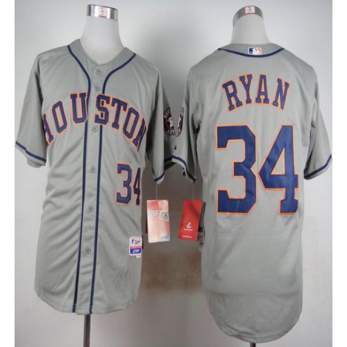 Houston Astros #34 Nolan Ryan Grey Cool Base Stitched Jersey Men's cheap jerseys for sale - CheapJerseys.Shop