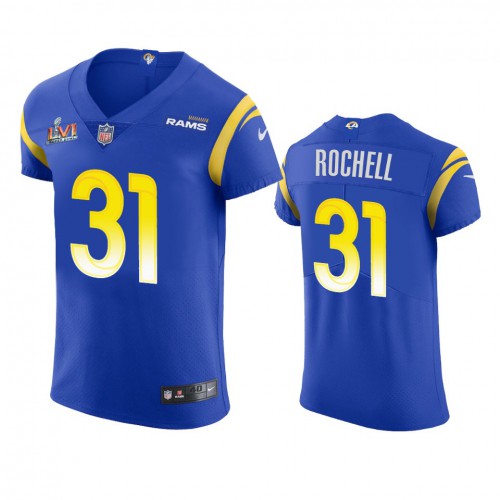 Los Angeles Los Angeles Rams #31 Robert Rochell Men's Super Bowl LVI Patch Vapor Elite Player Jersey - Royal Men's cheap jerseys for sale - CheapJerseys.Shop