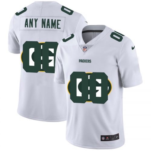 Green Bay Packers Custom White Men's Team Logo Dual Overlap Limited Jersey cheap jerseys for sale - CheapJerseys.Shop
