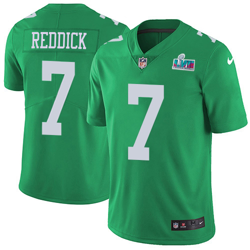 Eagles #7 Haason Reddick Green Super Bowl LVII Patch Men's Stitched Limited Rush Jersey cheap jerseys for sale - CheapJerseys.Shop