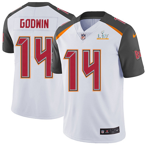 Buccaneers #14 Chris Godwin White Men's Super Bowl LV Bound Stitched Vapor Untouchable Limited Jersey cheap jerseys for sale - CheapJerseys.Shop