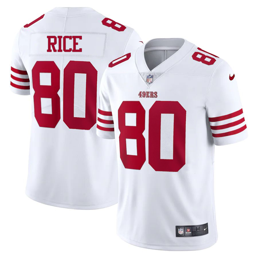 San Francisco 49ers #80 Jerry Rice White Men's 2022-23 Limited Stitched Vapor Untouchable Jersey cheap jerseys for sale - CheapJerseys.Shop
