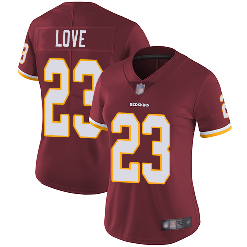 Washington Commanders #23 Bryce Love Burgundy Red Team Color Women's Stitched Vapor Untouchable Limited Jersey Womens cheap jerseys for sale - CheapJerseys.Shop