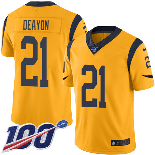 Los Angeles Rams #21 Donte Deayon Gold Men's Stitched Limited Rush 100th Season Jersey Men's cheap jerseys for sale - CheapJerseys.Shop