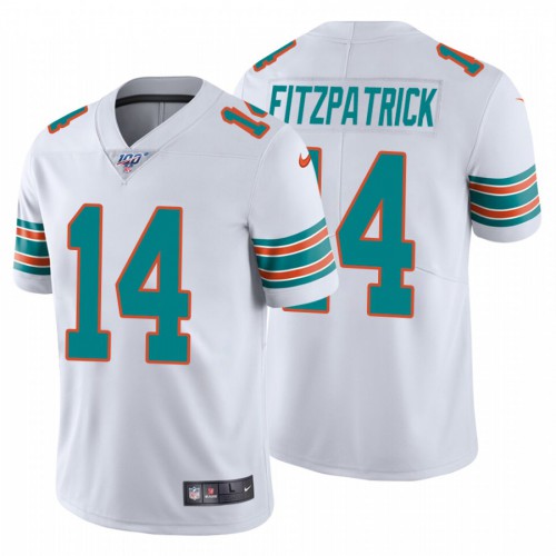 Miami Dolphins #14 Ryan Fitzpatrick White Alternate Men's Stitched 100th Season Vapor Untouchable Limited Jersey Men's cheap jerseys for sale - CheapJerseys.Shop