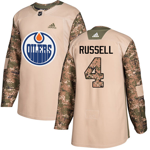 Edmonton Oilers #4 Kris Russell Camo Authentic 2017 Veterans Day Stitched Jersey Men's cheap jerseys for sale - CheapJerseys.Shop
