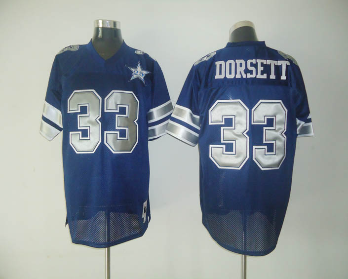 Mitchell & Ness Cowboys #33 Tony Dorsett Blue With 25TH Stitched Throwback Jersey cheap jerseys for sale - CheapJerseys.Shop