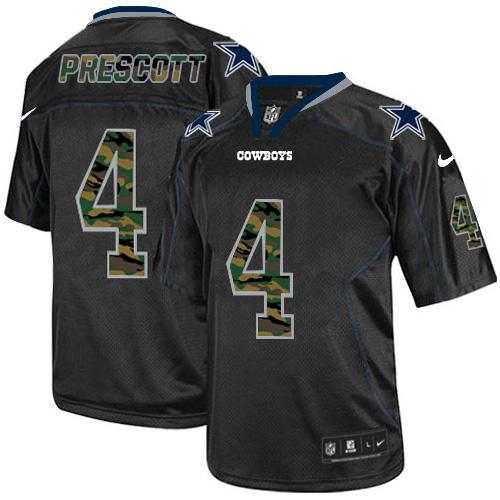 Cowboys #4 Dak Prescott Black Men's Stitched Elite Camo Fashion Jersey cheap jerseys for sale - CheapJerseys.Shop