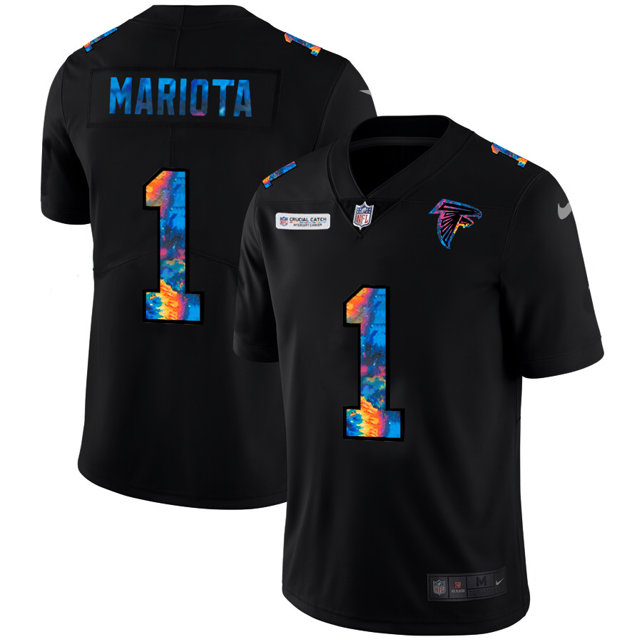 Atlanta Falcons #1 Marcus Mariota Men's Multi-Color Black 2020 Crucial Catch Vapor Untouchable Limited Jersey cheap jerseys for sale - CheapJerseys.Shop