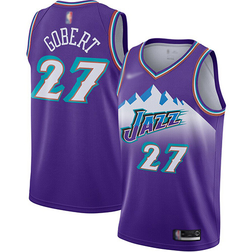 Utah Jazz #27 Rudy Gobert Purple Swingman Hardwood Classics Jersey Mens cheap jerseys for sale - CheapJerseys.Shop