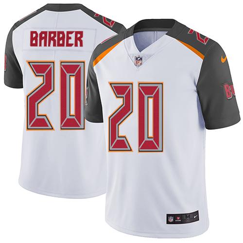 Tampa Bay Buccaneers #20 Ronde Barber White Men's Stitched Vapor Untouchable Limited Jersey Men's cheap jerseys for sale - CheapJerseys.Shop