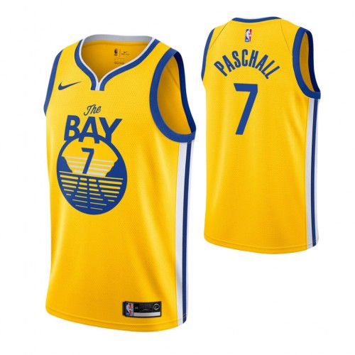 Golden State Warriors #7 Eric Paschall Statement Edition Gold The Bay Jersey Mens cheap jerseys for sale - CheapJerseys.Shop