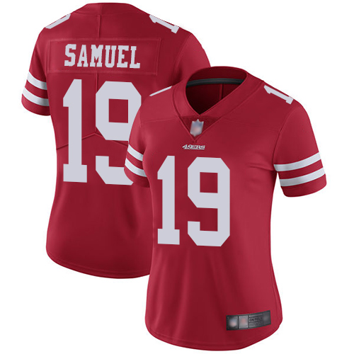 49ers #19 Deebo Samuel Red Team Color Women's Stitched Vapor Untouchable Limited Jersey cheap jerseys for sale - CheapJerseys.Shop
