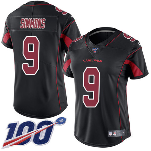 Cardinals #9 Isaiah Simmons Black Women's Stitched Limited Rush 100th Season Jersey cheap jerseys for sale - CheapJerseys.Shop