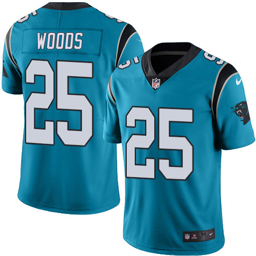 Panthers #25 Xavier Woods Blue Alternate Men's Stitched Vapor Untouchable Limited Jersey cheap jerseys for sale - CheapJerseys.Shop