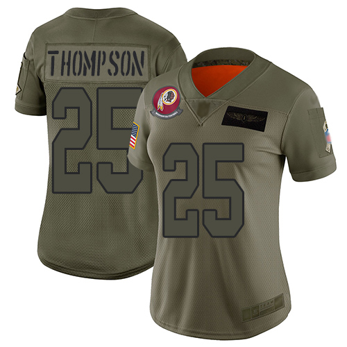 Washington Commanders #25 Chris Thompson Camo Women's Stitched Limited 2019 Salute to Service Jersey Womens cheap jerseys for sale - CheapJerseys.Shop