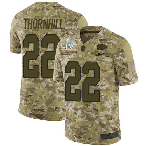 Kansas City Chiefs #22 Juan Thornhill Camo Youth Super Bowl LV Bound Stitched Limited 2018 Salute To Service Jersey Youth cheap jerseys for sale - CheapJerseys.Shop