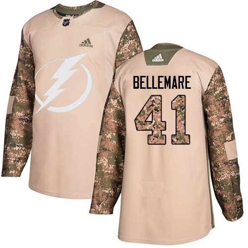 Tampa Bay Lightning #41 Pierre-Edouard Bellemare Camo Authentic 2017 Veterans Day Stitched Youth Jersey Youth cheap jerseys for sale - CheapJerseys.Shop