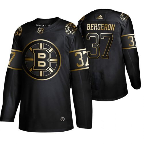 Boston Bruins #37 Patrice Bergeron Men's 2019 Black Golden Edition Authentic Stitched Jersey Men's cheap jerseys for sale - CheapJerseys.Shop