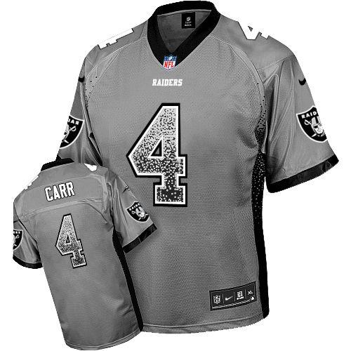 Raiders #4 Derek Carr Grey Youth Stitched Elite Drift Fashion Jersey cheap jerseys for sale - CheapJerseys.Shop