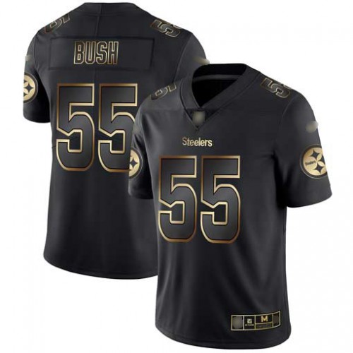 Pittsburgh Steelers #55 Devin Bush Black/Gold Men's Stitched Vapor Untouchable Limited Jersey Men's cheap jerseys for sale - CheapJerseys.Shop